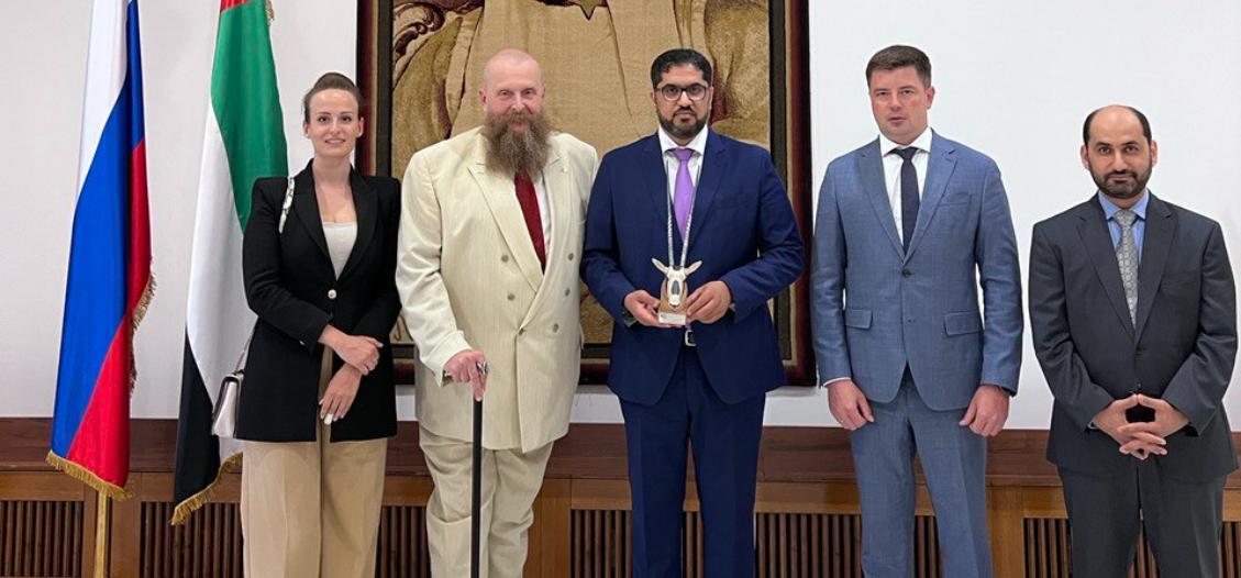 Roman Petrukhin at the meeting with the Ambassador of UAE