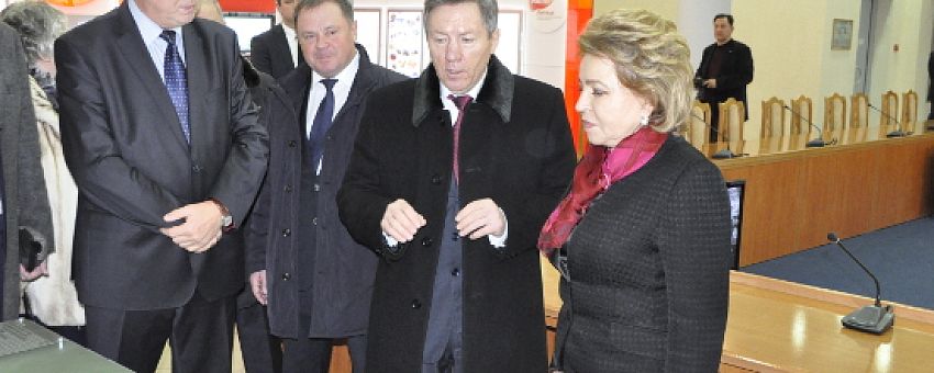 The Chairman of the Russian Federation Council Valentina Matvienko came to visit Special Economic Zone today.