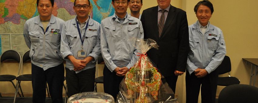 Коллектив ОЭЗ «Липецк» поздравил команду «Йокохама Р.П.З.» с вековым юбилеем материнской компании