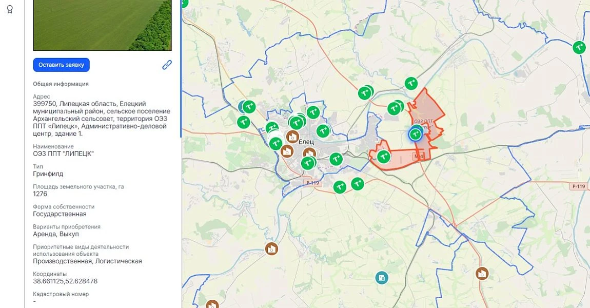 Плеханово липецкая область карта